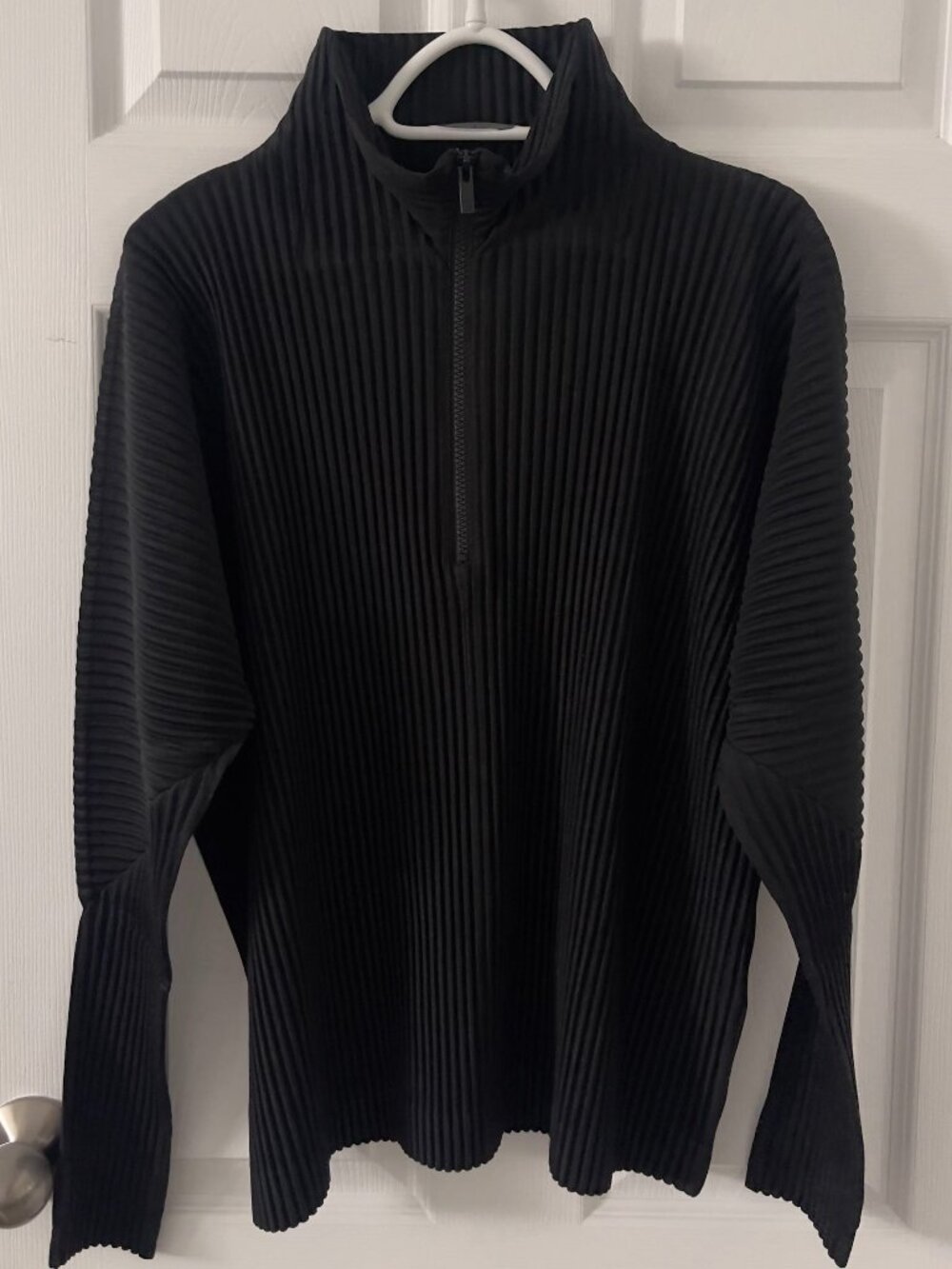 Homme Plissé Issey Miyake Quarter Zip Pleated Top Mens New With Tags From Japan